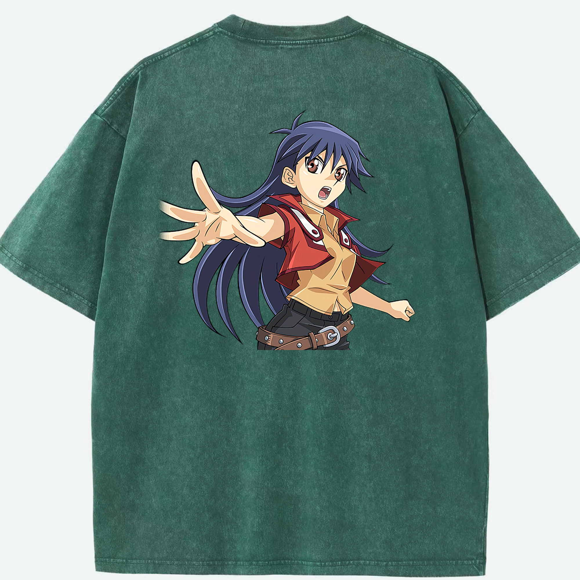 （画像用） 遊☆戯☆王 Yu-Gi-Oh! 綿100% ヴィンテージ風 半袖Tシャツ（背面プリント）